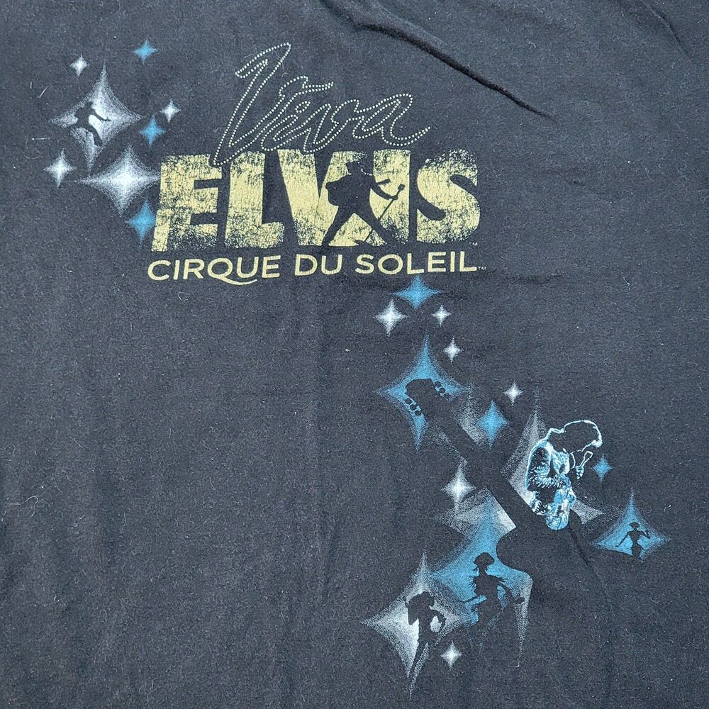 Viva Elvis Cirque Du Soleil Graphic SS Black Tee - Size XXL